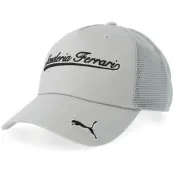 Formula One - Motor Grå trucker Keps - Ferrari F1 26 Script Puma Flat Grey A-Frame Trucker @ Hatstore
