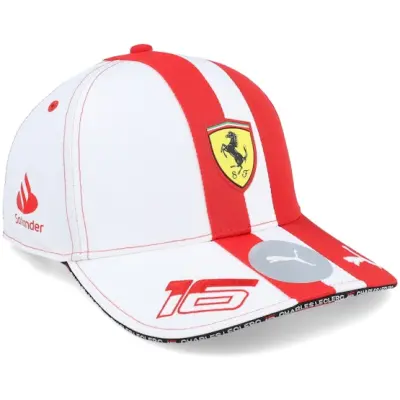 Formula One - Motor Röd adjustable Keps - Ferrari F1 24 Leclerc Monaco Special Edition White/Rosso Corsa Adjustable @ Hatstore