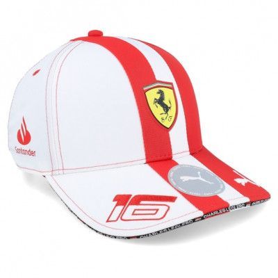 Formula One - Motor Röd adjustable Keps - Kids Ferrari F1 24 Leclerc Monaco Special Edition White/Rosso Corsa Adjustable @ Hatstore