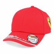 Formula One - Motor Röd adjustable Keps - Kids Ferrari Vettel Cap Red Adjustable @ Hatstore