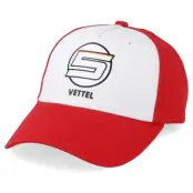 Formula One - Motor Röd adjustable Keps - Vettel Baseball Cap White/Red Adjustagble @ Hatstore