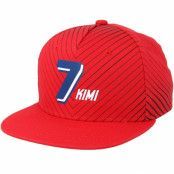 Formula One - Motor Röd snapback Keps - Kimi Räikkönen Flat Brim Red Snapback - Ferrari @ Hatstore