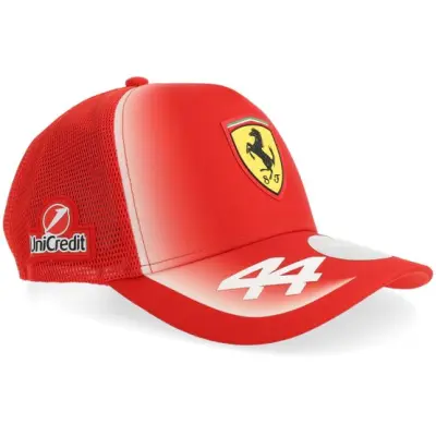 Formula One - Motor Röd trucker Keps - Ferrari F1 26 Hamilton Red A-Frame Trucker @ Hatstore