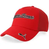 Formula One - Motor Röd trucker Keps - Ferrari F1 26 Script Puma Rosso Corsa A-Frame Trucker @ Hatstore