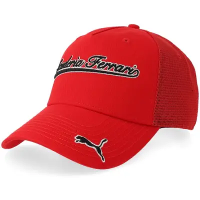 Formula One - Motor Röd trucker Keps - Ferrari F1 26 Script Puma Rosso Corsa A-Frame Trucker @ Hatstore