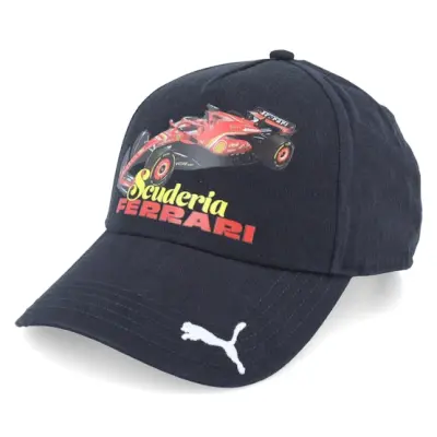 Formula One - Motor Svart adjustable Keps - Ferrari F1 25 Graphic Car Print Puma Black A-frame Adjustable @ Hatstore