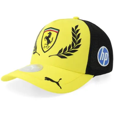 Formula One - Motor Svart trucker Keps - Ferrari F1 26 Hamilton Special Edition Silverstone British Gp Yellow/Black A-Frame Trucker @ Hatstore