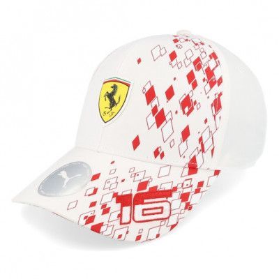 Formula One - Motor Vit adjustable Keps - Kids Ferrari F1 23 Special Edition Leclerc White Adjustable @ Hatstore