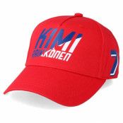 Keps Kimi Räikkönen Kimi Baseball Red Adjustable - Ferrari - Röd Reglerbar