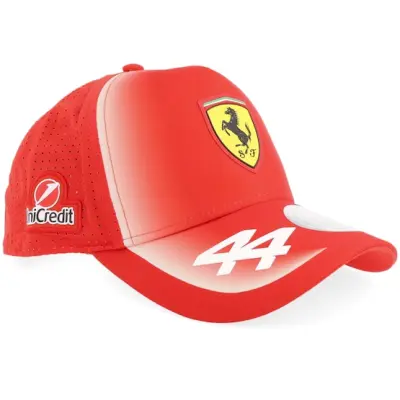 Puma - Motor Röd adjustable Keps - Ferrari Scuderia Replica Hamilton Cap Red A-Frame Adjustable @ Hatstore