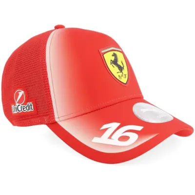 Puma - Motor Röd trucker Keps - Ferrari Scuderia Replica Leclerc Red Trucker @ Hatstore