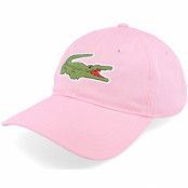 Lacoste - Rosa unconstructed Keps - Large Logo Lotus Dad Cap @ Hatstore