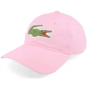 Lacoste - Rosa unconstructed Keps - Large Logo Lotus Dad Cap @ Hatstore