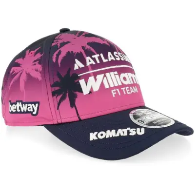 New Era - Motor Rosa Keps - Williams F1 26 Team Miami 9FORTY M-Crown Pink/Navy A-Frame Adjustable @ Hatstore