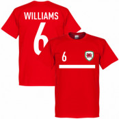 Wales T-shirt Team Williams 6 Röd XS