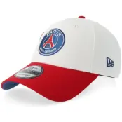 New Era - Football Vit adjustable Keps - Paris Saint-Germain 86 9FORTY White/Scarlet Adjustable @ Hatstore