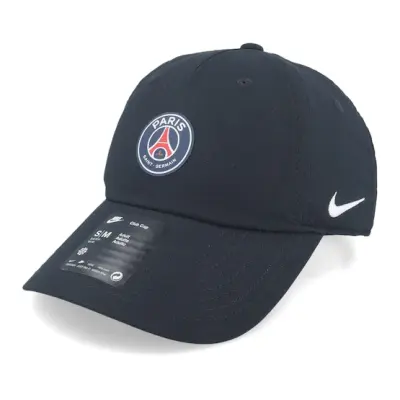 Nike - Football Svart unconstructed Keps - Paris Saint-Germain Dri-fit Club Black Dad Cap @ Hatstore