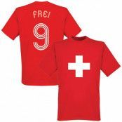 Schweiz T-shirt Röd XXXL