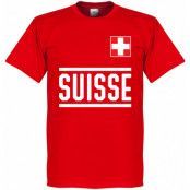 Schweiz T-shirt Wordmark Röd L