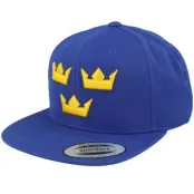 Iconic - Blå snapback Keps - 3d Tre Kronor Royal Snapback @ Hatstore