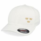 Iconic - Vit flexfit Keps - Tre Kronor Side Panel White Flexfit @ Hatstore