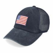 American Needle - Blå trucker Keps - Usa Raglan Bones Patch Navy Trucker @ Hatstore