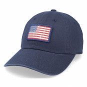 American Needle - Blå unconstructed Keps - USA Badger Slouch Navy Dad Cap @ Hatstore