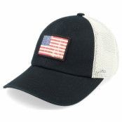 American Needle - Svart trucker Keps - USA Ballpark Mesh Ivory/Black Trucker @ Hatstore