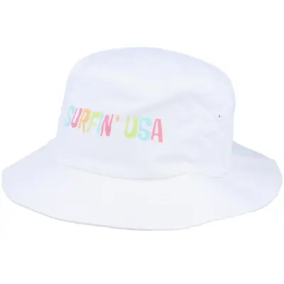 American Needle - Vit bucket Hatt - Usa Twill Sccreen White Bucket @ Hatstore