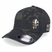 Army Head - Camo flexfit Keps - Army Skull Usa Gold Patch Multicam Black Camo Flexfit @ Hatstore