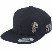 Army Head - Svart snapback Keps - Army Skull Usa Gold Patch Black Snapback @ Hatstore