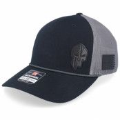 Army Head - Svart trucker Keps - Army Skull Usa Black Patch Black/Charcoal Rope A-Frame Trucker @ Hatstore