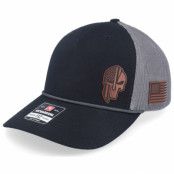 Army Head - Svart trucker Keps - Army Skull Usa Brown Patch Black/Charcoal Rope A-Frame Trucker @ Hatstore