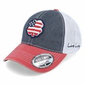 Black Clover - Blå trucker Keps - Usa Flag 2T Vintage Navy/Red/Usa Trucker @ Hatstore