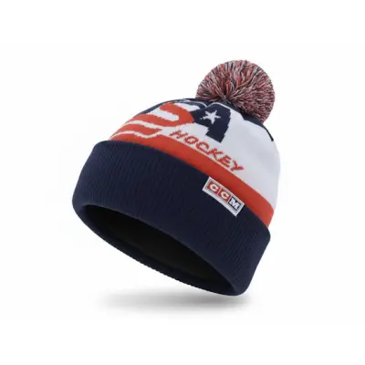 CCM - Blå pom Beanie - Flag Team Usa Knit Navy  Pom @ Hatstore