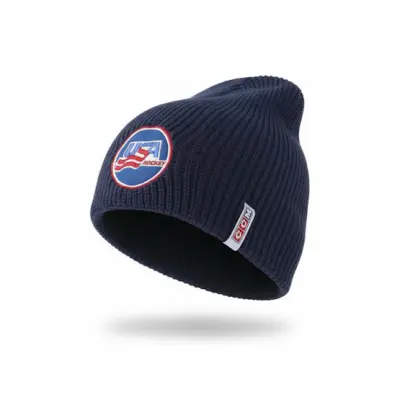 CCM - Blå traditionalbeanie Beanie - Flag Team Usa Navy Beanie @ Hatstore