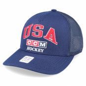 CCM - Blå trucker Keps - USA Meshback Team Navy Trucker @ Hatstore