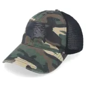 Iconic - Camo trucker Keps - 111p Usa Map Flag Black Patch Camo/Black Trucker @ Hatstore