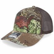 Iconic - Camo trucker Keps - Usa Map Flag Brown Patch Realtree/Max-1 Xt/Brown Trucker @ Hatstore