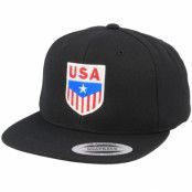 Iconic - Svart snapback Keps - USA Badge Black Snapback @ Hatstore