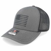 Iconic - Svart trucker Keps - Usa Flag Charcoal/Black Trucker @ Hatstore