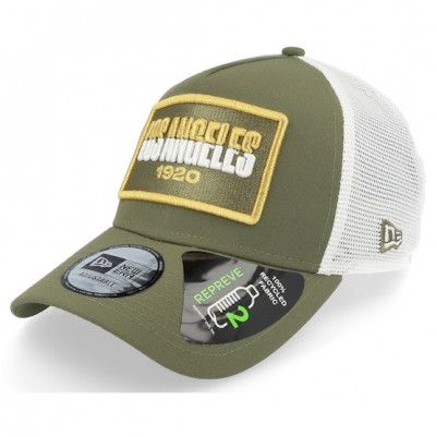 New Era - Grön trucker Keps - USA State Olive/White Trucker @ Hatstore