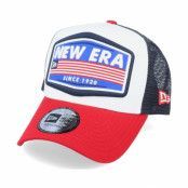 New Era - Vit trucker Keps - Ne Usa Patch Trucker White/Red/Black Trucker @ Hatstore