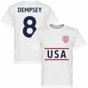 USA T-shirt Dempsey 8 Vit L