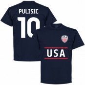 USA T-shirt Pulisic 10 Mörkblå L