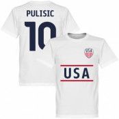 USA T-shirt Pulisic 10 Vit 5XL