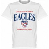 USA T-shirt Rugby Vit M