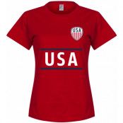 USA T-shirt Team Dam Röd M