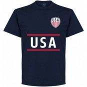USA T-shirt Wordmark Mörkblå M