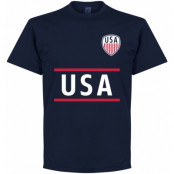 USA T-shirt Wordmark Mörkblå S